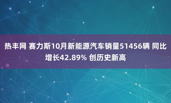 热丰网 赛力斯10月新能源汽车销量51456辆 同比增长42.89% 创历史新高