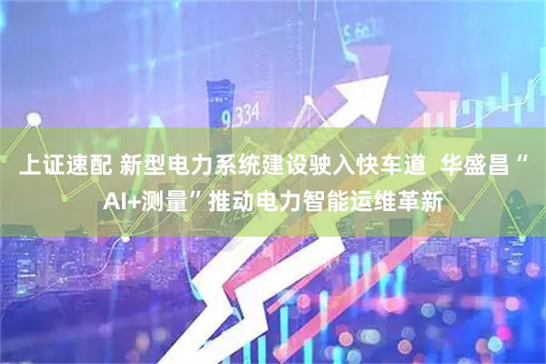 上证速配 新型电力系统建设驶入快车道  华盛昌“AI+测量”推动电力智能运维革新